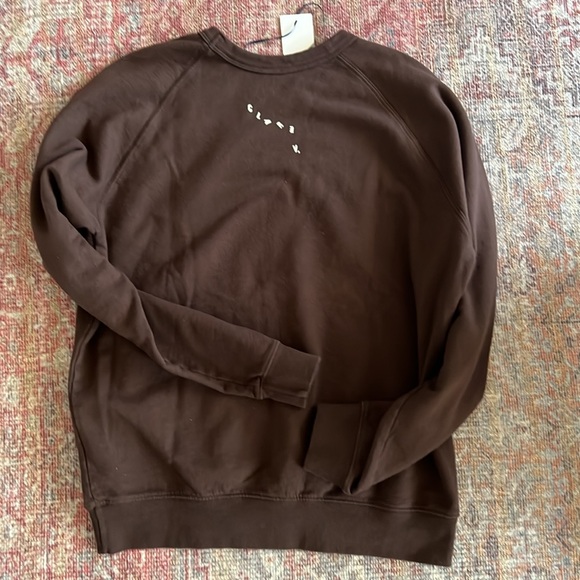 CLARE V. “Ciao” sweatshirt in cocoa in Small NWT - Picture 3 of 5